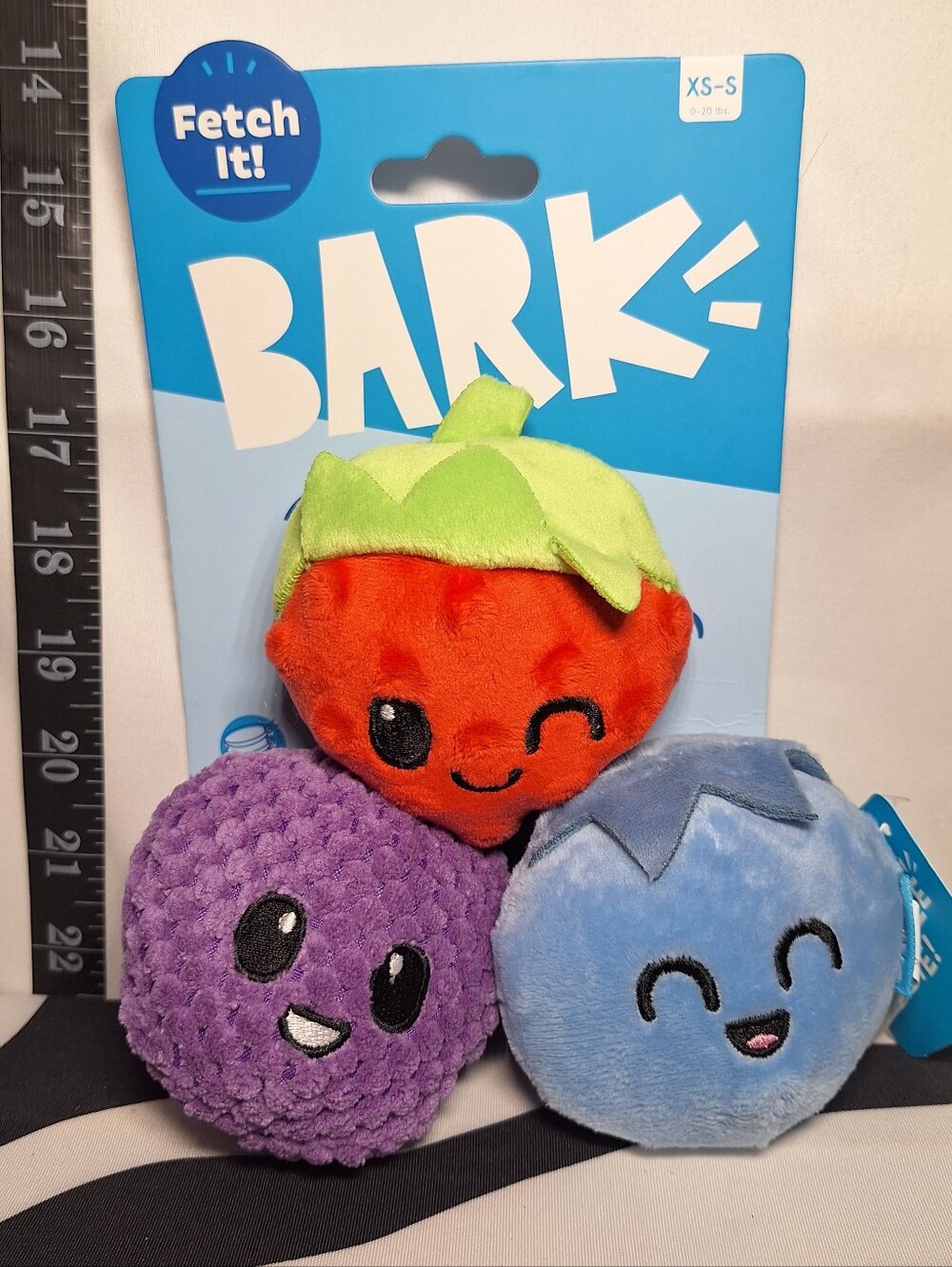 NWT Bark Berry Bunch Dog Toy XS-S